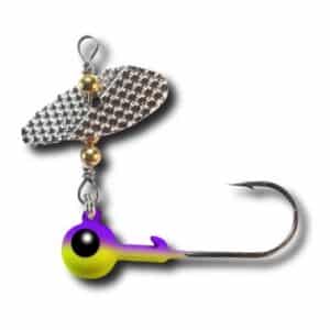 PK Spin A Jig 3/8oz Yellow Purple Glow