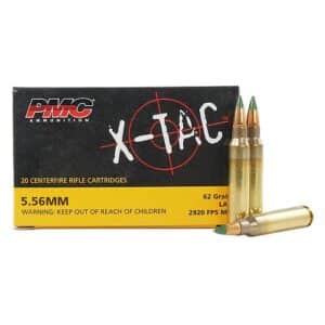 PMC 5.56x45nn 62gr FMJ-BT Green Tip