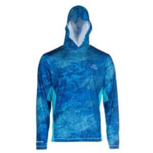 Realtree Wav3 Men's Performance Blue Camo Hoodie