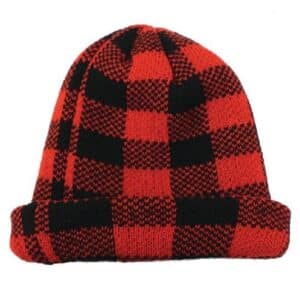 Toque Acrylic Red/Black Plaid